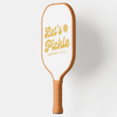 Raquette De Pickleball Pickle Cool Retro Texte personnalisé (Gauche)