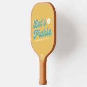 Raquette De Pickleball Pickle Cool Retro Texte personnalisé (Gauche)
