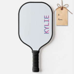 Raquette De Pickleball Pickleball Cadeau Personnalisé Pink Nom Turquoise