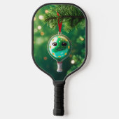 Raquette De Pickleball Pickleball de Noël - Santa Hat & Snowflak (Verso)