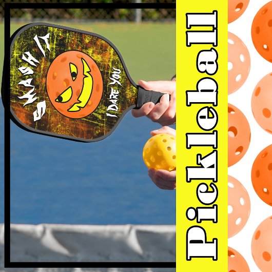 Raquette De Pickleball Pickleball Halloween Citrouille Smash It