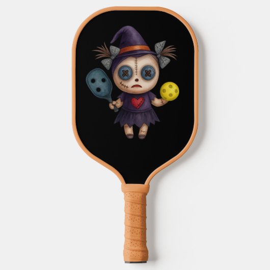 Raquette De Pickleball Pickleball Happy Halloween avec balle partout (Recto)