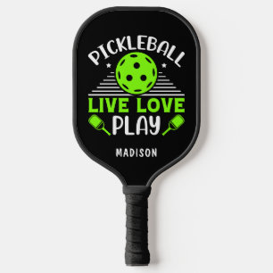 Raquette De Pickleball Pickleball Live Love Play Typographie Nom