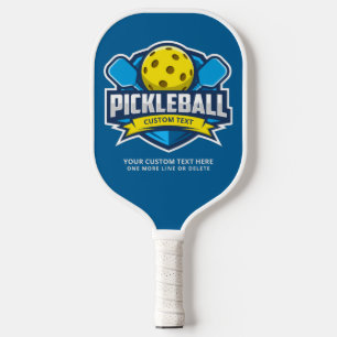 Raquette De Pickleball Pickleball Logo Patch 3 lignes Texte personnalisé
