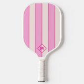 Raquette De Pickleball Pickleball Monogramme Moderne Rose (Verso)