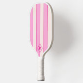 Raquette De Pickleball Pickleball Monogramme Moderne Rose (Gauche)