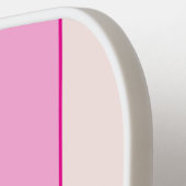 Raquette De Pickleball Pickleball Monogramme Moderne Rose (Détail gauche)