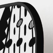 Raquette De Pickleball Pickleball paddle art noir blanc doodle (Détail gauche)