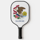 Raquette De Pickleball Pickleball Paddle avec drapeau de l'Illinois, État (Recto)