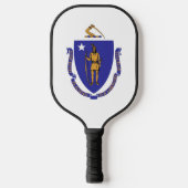 Raquette De Pickleball Pickleball Paddle avec drapeau du Massachusetts, U (Recto)