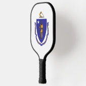 Raquette De Pickleball Pickleball Paddle avec drapeau du Massachusetts, U (Gauche)