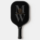 Raquette De Pickleball Pickleball Paddle avec Monogramme moderne (Verso)