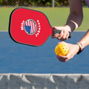 Raquette De Pickleball Pickleball Paddle- Custom American Flag nom d'ajou