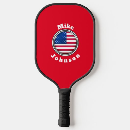 Raquette De Pickleball Pickleball Paddle- Custom American Flag nom d'ajou (Verso)