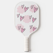 Raquette De Pickleball Pickleball Paddle Cute Pink Hearts  (Recto)