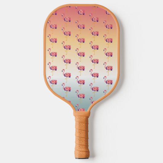 Raquette De Pickleball Pickleball Paddle Flamant rose Sunset Birds (Recto)
