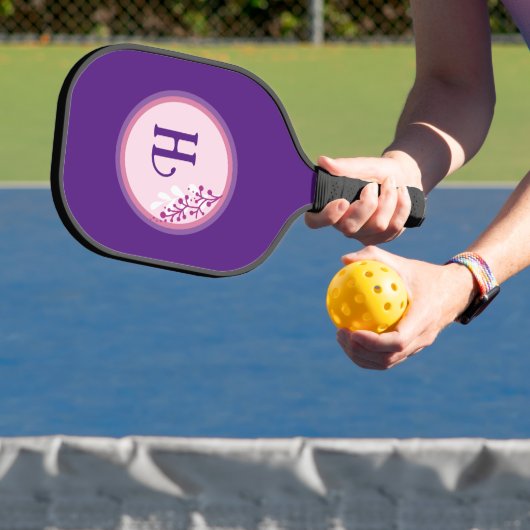 Raquette De Pickleball Pickleball Paddle - Floral Ajoutez votre initiale (Insitu)