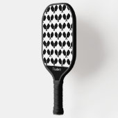 Raquette De Pickleball Pickleball Paddle Noir Blanc Illustration Design (Gauche)