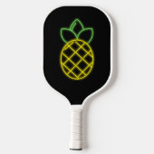 Raquette De Pickleball Pickleball Paddle Personnalisé Ananas Neon Noir (Verso)