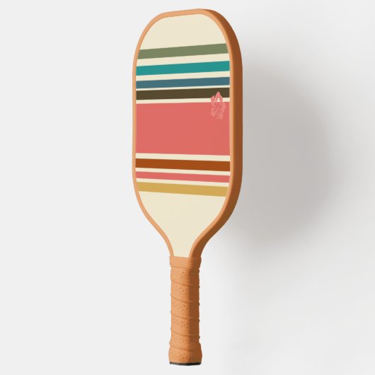 Raquette De Pickleball Pickleball Paddle Rétro Hibiscus Stripe (Gauche)