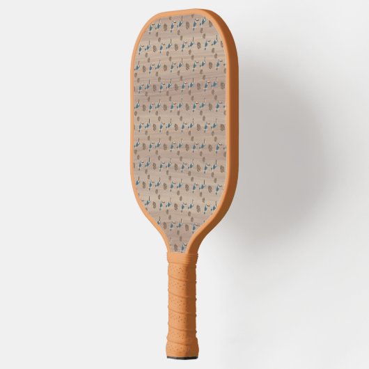 Raquette De Pickleball Pickleball Paddle, Retro Tiki Parrot et Palm (Gauche)