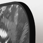 Raquette De Pickleball Pickleball Paddle TIGER EN FLEURS JAPONAISES NOIRE (Détail gauche)