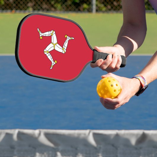 Raquette De Pickleball Pickleball Paddle with flag of Isle of Man (Insitu)