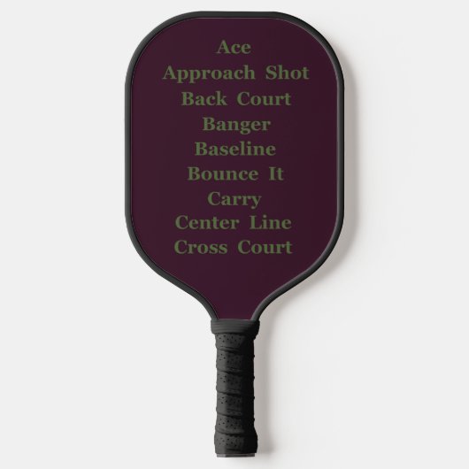 Raquette De Pickleball Pickleball Phrases Discours Et Mots (Recto)