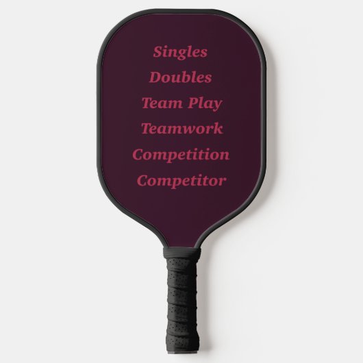Raquette De Pickleball Pickleball Phrases Discours Et Mots (Recto)