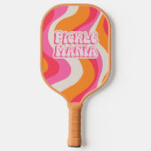 Raquette De Pickleball Pickleball Picklemania Retro Waves Texte Initiales (Verso)