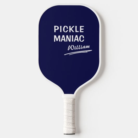 Raquette De Pickleball Pickleball PickleManiac Nom Moderne drôle Bleu (Recto)