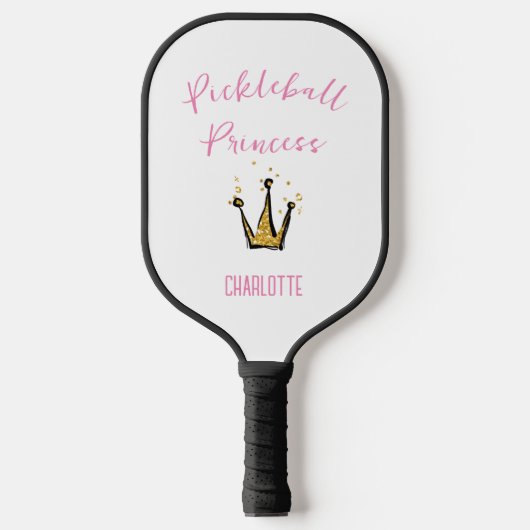 Raquette De Pickleball Pickleball Princess Gold Parties scintillant Nom p (Recto)