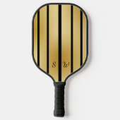 Raquette De Pickleball Pickleball Queen Black et Gold avec nom (Verso)
