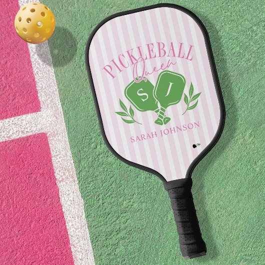 Raquette De Pickleball Pickleball Queen Nom personnalisé Monogramme