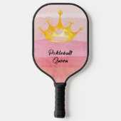 Raquette De Pickleball Pickleball Queen rose Aquarelle Monogramme Pickl (Verso)