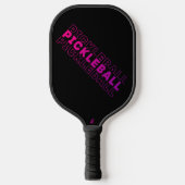 Raquette De Pickleball Pickleball rose et violet sur noir (Recto)