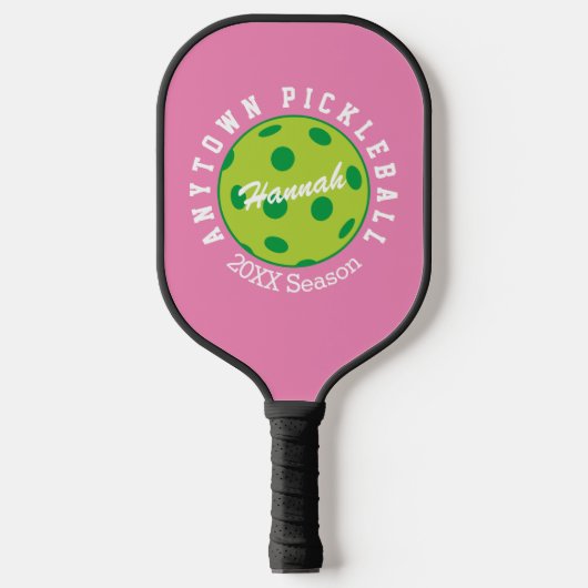 Raquette De Pickleball Pickleball rose Pickleball Paddle PERSONNALISÉ (Recto)