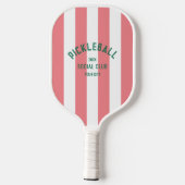 Raquette De Pickleball Pickleball Social Club Custom Pink Cabana Stripe (Verso)