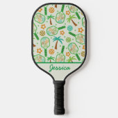 Raquette De Pickleball Pickleball tropical avec palmiers Personnalisé (Recto)