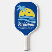 Raquette De Pickleball Pickleball tropical palmiers Sun Ajouter Texte per (Recto)