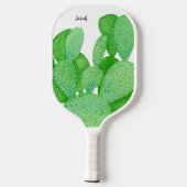 Raquette De Pickleball Pickly Pear Cactus Script personnalisé (Verso)