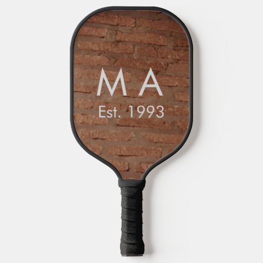 Raquette De Pickleball pierre de brique rustique Brown ajouter le nom let (Recto)