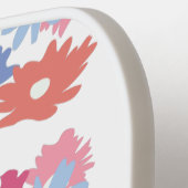 Raquette De Pickleball Pink Blue Patel Floral Personnalisé (Détail gauche)