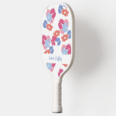 Raquette De Pickleball Pink Blue Patel Floral Personnalisé (Gauche)