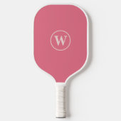 Raquette De Pickleball Pink Floral Monogram (Recto)