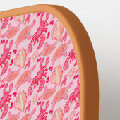 Raquette De Pickleball Pink Orange Lobster Under the Sea (Détail gauche)
