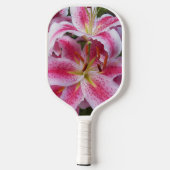 Raquette De Pickleball Pink Oriental Lilies Floral (Verso)