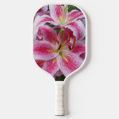 Raquette De Pickleball Pink Oriental Lilies Floral (Recto)