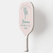 Raquette De Pickleball Pink Palm Spring Pastel Beach Bachelorte Party (Gauche)