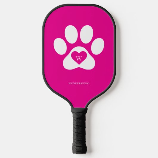 Raquette De Pickleball Pink pET pAW dOG cAT (Recto)
